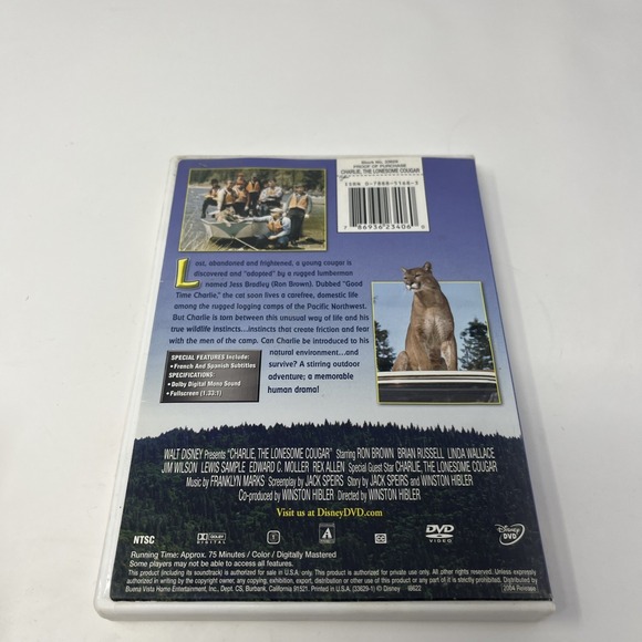 Charlie The Lonesome Cougar (DVD 1967) DISNEY Ron Brown Brian Russell family OOP - Picture 3 of 6